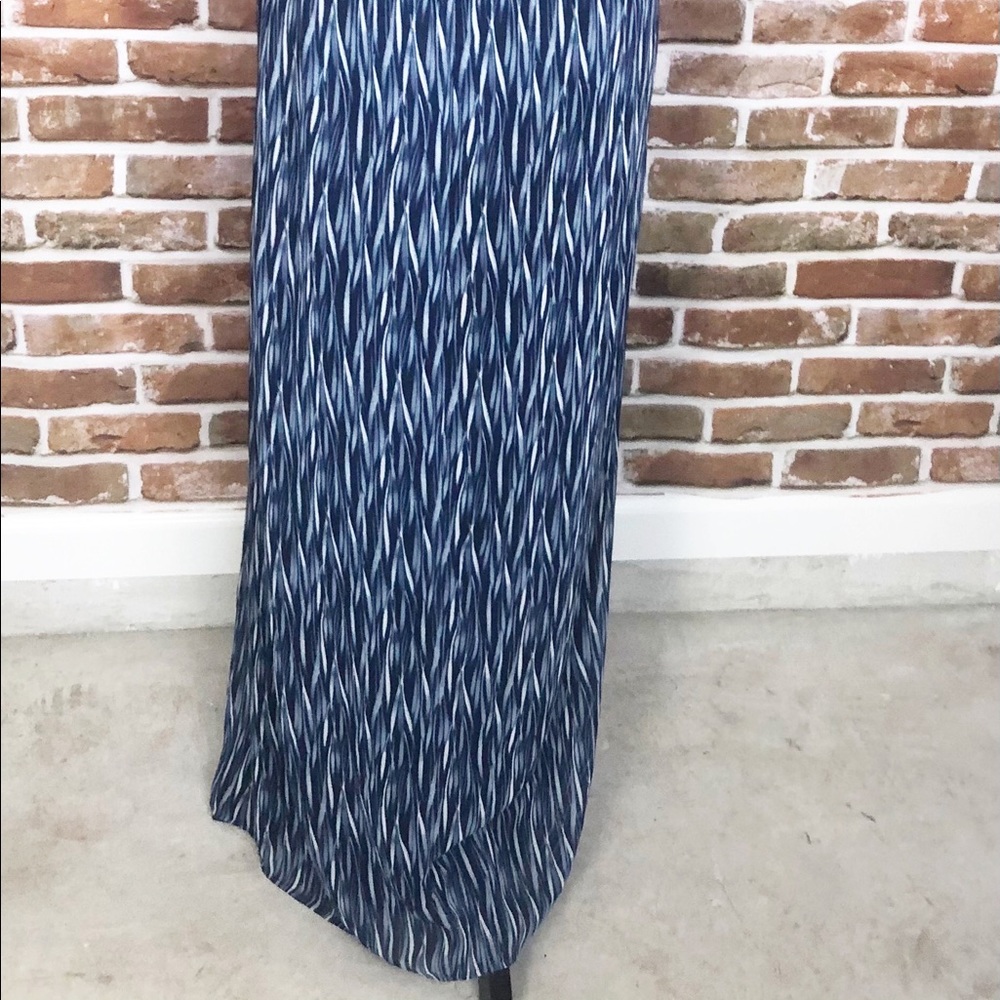 SOLD-Lane Bryant Blue Flowy Halter Top Maxi Dress - Picture 5 of 8